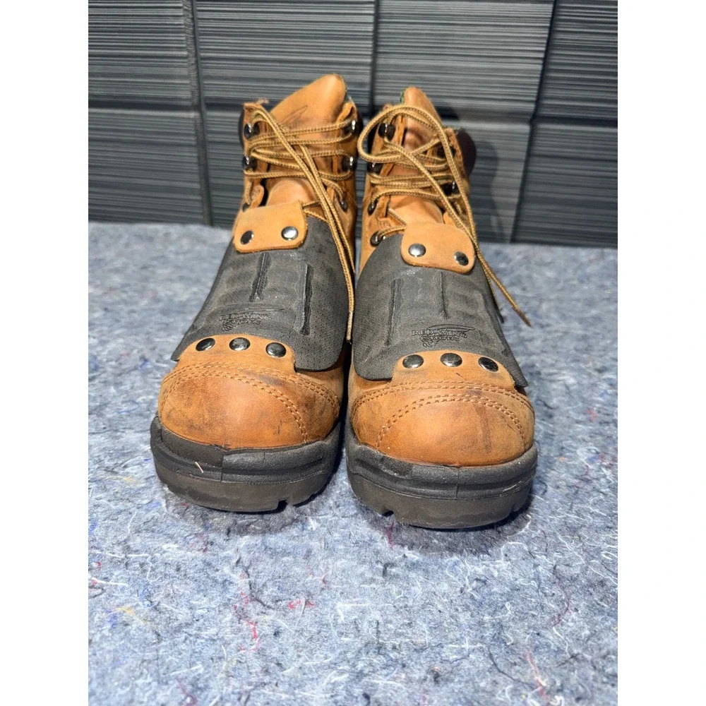 Red Wing 4456 Mens 7.5 D Brown Leather Steel Toe Metatarsal Guard Work Boots EH